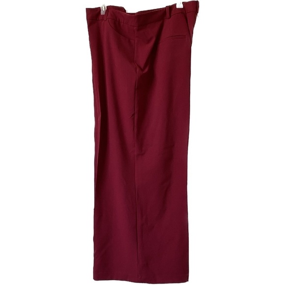 NWT NY&C Plus Wide Leg Coin Pocket Pant Office Dress Ruby Red Pant Plus Size 4X - Picture 4 of 9
